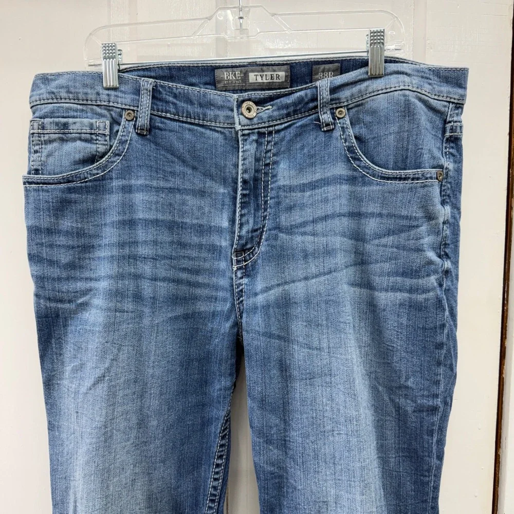 BKE Tyler Mens 38R 38‎ Regular Straight Leg Thick Stitch Denim Jeans MGC23137